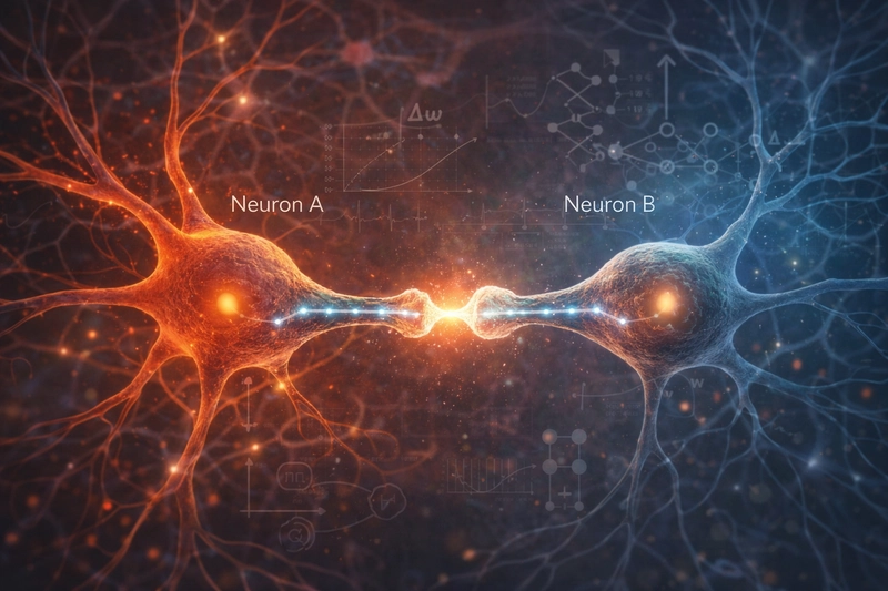 Hebb's rule: neuron A firing neuron B