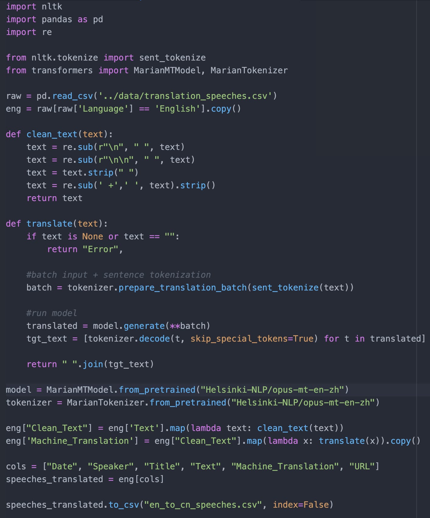 Batch machine translation made easy, thanks to Hugging Faces implementation of MarianMT