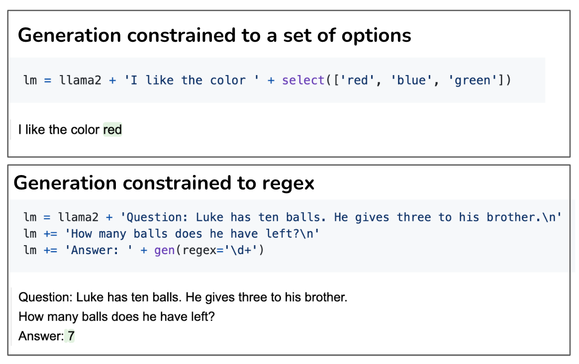 Sampling structured outputs