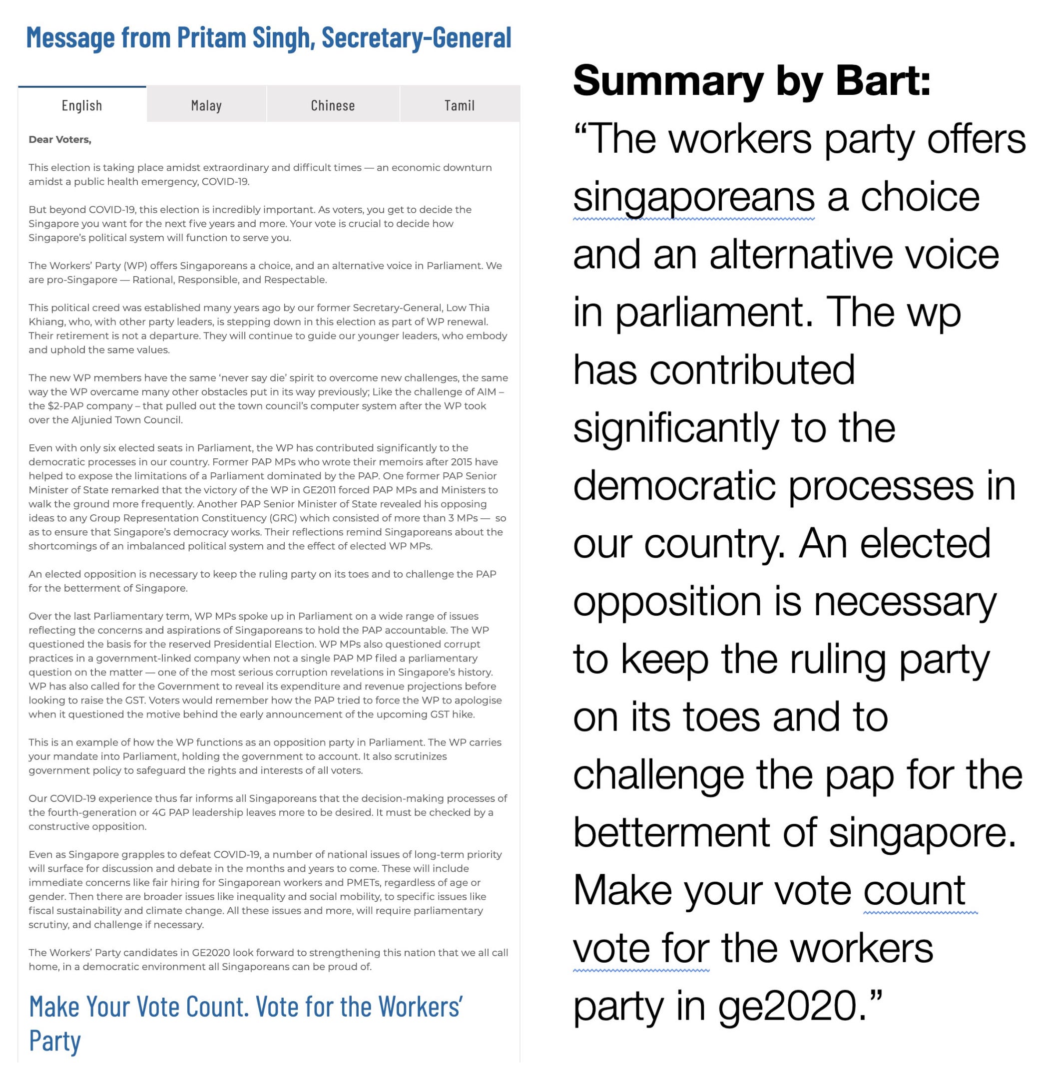 Image on left: Screen grab from WP.sg.